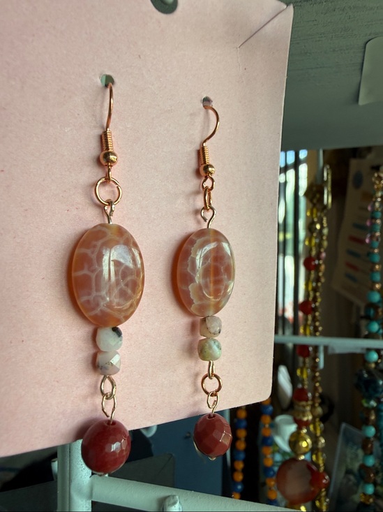 Jewelry - NATURAL STONE AND CORAL Earrings BOGO